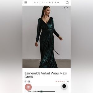 NEW Baltic born velvet dress